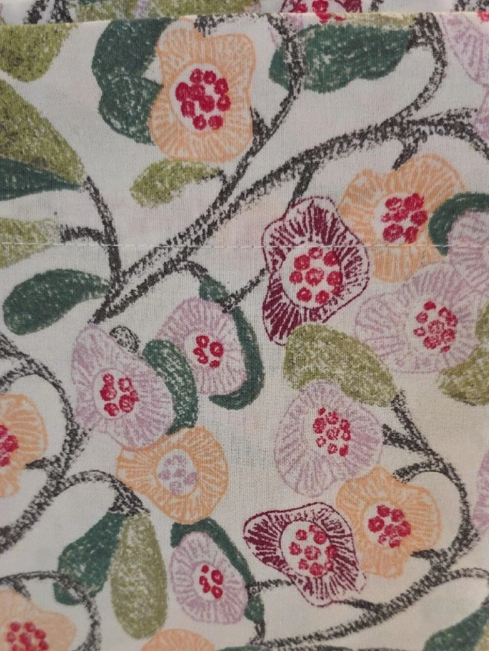 Opalhouse Jungalow Autumn Blossom Floral Pink Greens Vines Cotton Twin Sheet Set